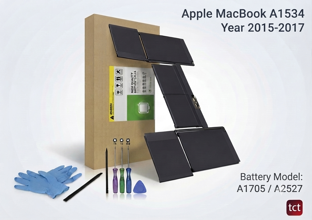 MACBOOK A1534 12" YEAR 2015-2017 REPLACEMENT BATTERY A2527/A1705 (A GRADE)