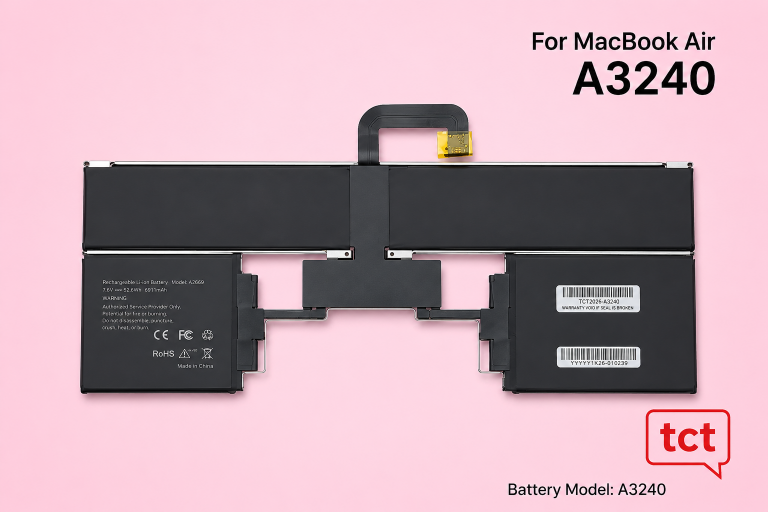 MACBOOK AIR M4 A3240, BATTERY 0303S YEAR 2025-2026(A GRADE)