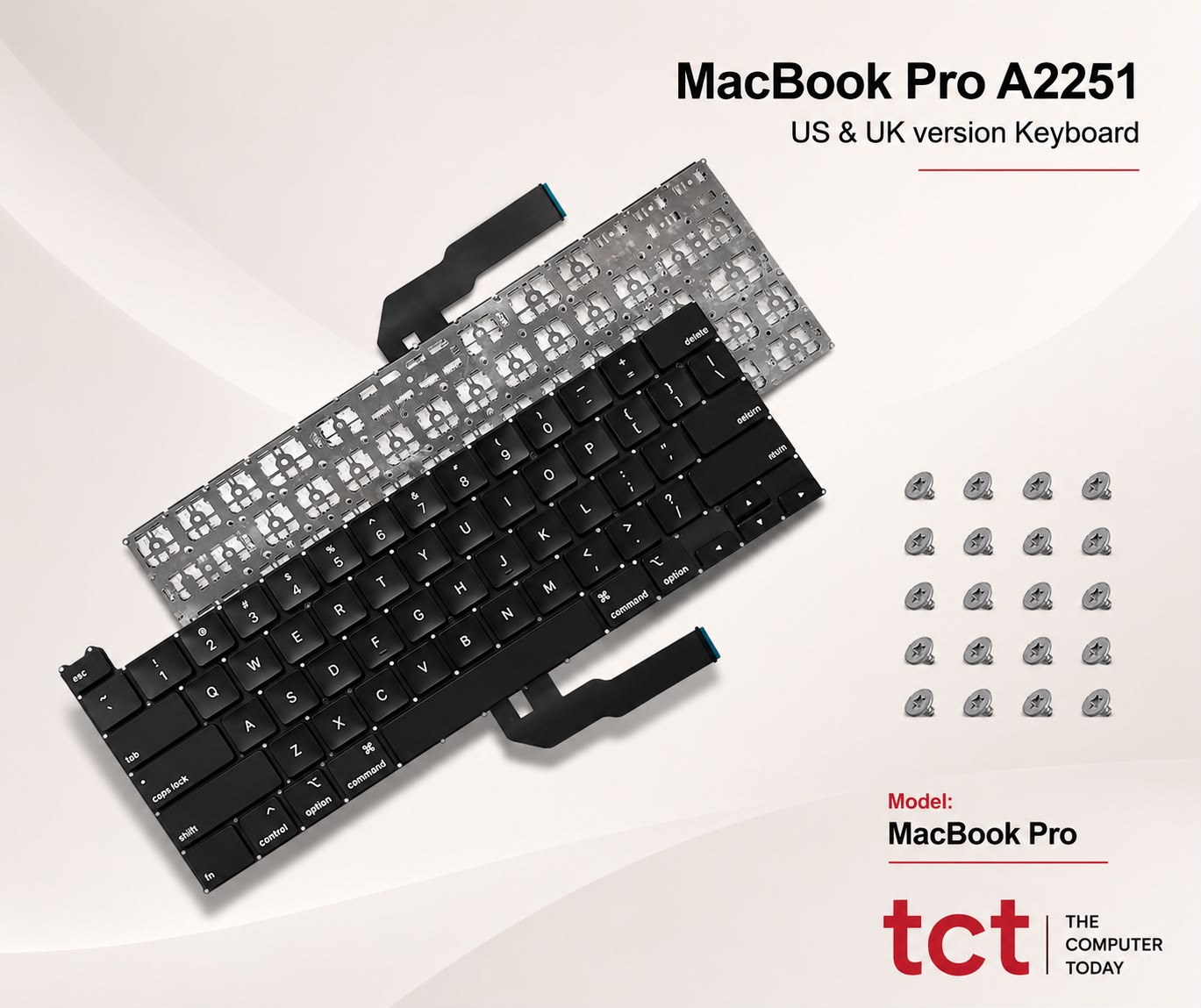 MACBOOK PRO A2251, Keyboard US/UK VERSION YEAR 2018-2020 (A GRADE)