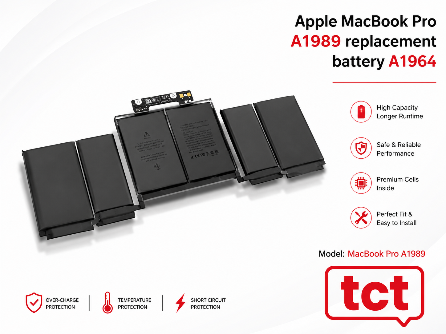 MACBOOK PRO A1989 REPLACEMENT BATTERY A1964 YEAR 2018-2019 (A GRADE)